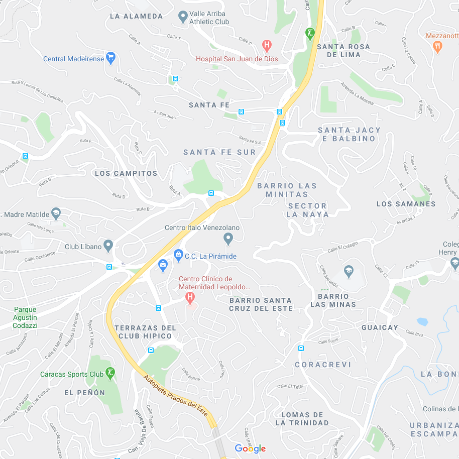 mapa general de Caracas